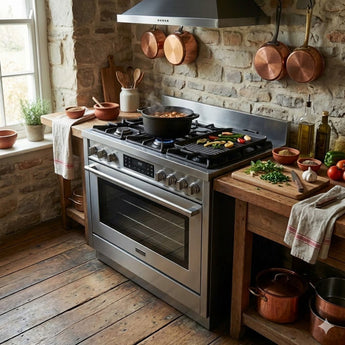 Cuisinière et fourneau professionnels à gaz pour restaurant